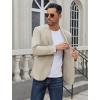 imageCOOFANDY Mens Casual Blazer Regular Fit Lightweight Two Button Sport Coat Suit JacketLight Khaki