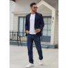 imageCOOFANDY Mens Casual Blazer Regular Fit Lightweight Two Button Sport Coat Suit JacketNavy Blue