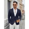 imageCOOFANDY Mens Casual Blazer Regular Fit Lightweight Two Button Sport Coat Suit JacketNavy Blue