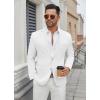 imageCOOFANDY Mens Casual Blazer Regular Fit Lightweight Two Button Sport Coat Suit JacketWhite