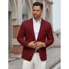 imageCOOFANDY Mens Casual Blazer Regular Fit Lightweight Two Button Sport Coat Suit JacketWine Red