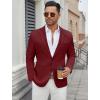 imageCOOFANDY Mens Casual Blazer Regular Fit Lightweight Two Button Sport Coat Suit JacketWine Red