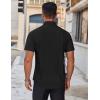 imageCOOFANDY Mens Short Sleeve Dress Shirts Wrinkle Free Casual Button Down Shirts Summer Untucked Dress ShirtBlack