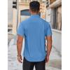 imageCOOFANDY Mens Short Sleeve Dress Shirts Wrinkle Free Casual Button Down Shirts Summer Untucked Dress ShirtBlue