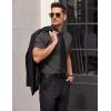 imageCOOFANDY Mens Short Sleeve Dress Shirts Wrinkle Free Casual Button Down Shirts Summer Untucked Dress ShirtDark Grey