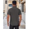 imageCOOFANDY Mens Short Sleeve Dress Shirts Wrinkle Free Casual Button Down Shirts Summer Untucked Dress ShirtDark Grey