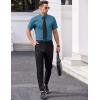 imageCOOFANDY Mens Short Sleeve Dress Shirts Wrinkle Free Casual Button Down Shirts Summer Untucked Dress ShirtDeep Blue