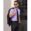 imageCOOFANDY Mens Short Sleeve Dress Shirts Wrinkle Free Casual Button Down Shirts Summer Untucked Dress ShirtLavender