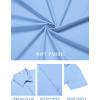 imageCOOFANDY Mens Short Sleeve Dress Shirts Wrinkle Free Casual Button Down Shirts Summer Untucked Dress ShirtLight Blue