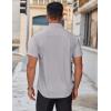 imageCOOFANDY Mens Short Sleeve Dress Shirts Wrinkle Free Casual Button Down Shirts Summer Untucked Dress ShirtLight Grey