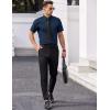 imageCOOFANDY Mens Short Sleeve Dress Shirts Wrinkle Free Casual Button Down Shirts Summer Untucked Dress ShirtNavy Blue