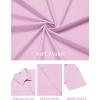 imageCOOFANDY Mens Short Sleeve Dress Shirts Wrinkle Free Casual Button Down Shirts Summer Untucked Dress ShirtPink