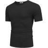 imageCOOFANDY Mens T Shirts Short Sleeve Soft Crew Neck Lightweight Tee Shirts Casual Summer Basic TopsAblack
