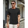 imageCOOFANDY Mens T Shirts Short Sleeve Soft Crew Neck Lightweight Tee Shirts Casual Summer Basic TopsAblack