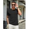 imageCOOFANDY Mens T Shirts Short Sleeve Soft Crew Neck Lightweight Tee Shirts Casual Summer Basic TopsAblack