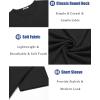 imageCOOFANDY Mens T Shirts Short Sleeve Soft Crew Neck Lightweight Tee Shirts Casual Summer Basic TopsAblack