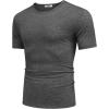 imageCOOFANDY Mens T Shirts Short Sleeve Soft Crew Neck Lightweight Tee Shirts Casual Summer Basic TopsAdark Grey