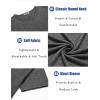 imageCOOFANDY Mens T Shirts Short Sleeve Soft Crew Neck Lightweight Tee Shirts Casual Summer Basic TopsAdark Grey