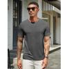 imageCOOFANDY Mens T Shirts Short Sleeve Soft Crew Neck Lightweight Tee Shirts Casual Summer Basic TopsAdark Grey