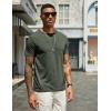imageCOOFANDY Mens T Shirts Short Sleeve Soft Crew Neck Lightweight Tee Shirts Casual Summer Basic TopsArmy Green