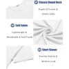 imageCOOFANDY Mens T Shirts Short Sleeve Soft Crew Neck Lightweight Tee Shirts Casual Summer Basic TopsAwhite
