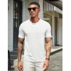 imageCOOFANDY Mens T Shirts Short Sleeve Soft Crew Neck Lightweight Tee Shirts Casual Summer Basic TopsAwhite