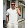 imageCOOFANDY Mens T Shirts Short Sleeve Soft Crew Neck Lightweight Tee Shirts Casual Summer Basic TopsAwhite