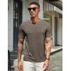 imageCOOFANDY Mens T Shirts Short Sleeve Soft Crew Neck Lightweight Tee Shirts Casual Summer Basic TopsBrown