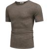 imageCOOFANDY Mens T Shirts Short Sleeve Soft Crew Neck Lightweight Tee Shirts Casual Summer Basic TopsBrown