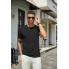imageCOOFANDY Mens T Shirts Short Sleeve Soft Crew Neck Lightweight Tee Shirts Casual Summer Basic TopsC BlackDark GreyWhite 3 Pack
