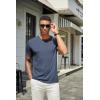imageCOOFANDY Mens T Shirts Short Sleeve Soft Crew Neck Lightweight Tee Shirts Casual Summer Basic TopsC BlackNavy BlueArmy Green 3 Pack