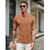 imageCOOFANDY Mens T Shirts Short Sleeve Soft Crew Neck Lightweight Tee Shirts Casual Summer Basic TopsCaramel
