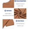 imageCOOFANDY Mens T Shirts Short Sleeve Soft Crew Neck Lightweight Tee Shirts Casual Summer Basic TopsCaramel
