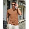 imageCOOFANDY Mens T Shirts Short Sleeve Soft Crew Neck Lightweight Tee Shirts Casual Summer Basic TopsCaramel