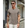 imageCOOFANDY Mens T Shirts Short Sleeve Soft Crew Neck Lightweight Tee Shirts Casual Summer Basic TopsDark Khaki