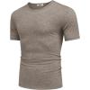 imageCOOFANDY Mens T Shirts Short Sleeve Soft Crew Neck Lightweight Tee Shirts Casual Summer Basic TopsDark Khaki