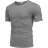imageCOOFANDY Mens T Shirts Short Sleeve Soft Crew Neck Lightweight Tee Shirts Casual Summer Basic TopsGrey