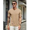 imageCOOFANDY Mens T Shirts Short Sleeve Soft Crew Neck Lightweight Tee Shirts Casual Summer Basic TopsLight Khaki