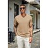 imageCOOFANDY Mens T Shirts Short Sleeve Soft Crew Neck Lightweight Tee Shirts Casual Summer Basic TopsLight Khaki