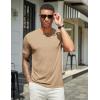 imageCOOFANDY Mens T Shirts Short Sleeve Soft Crew Neck Lightweight Tee Shirts Casual Summer Basic TopsLight Khaki