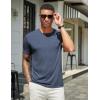 imageCOOFANDY Mens T Shirts Short Sleeve Soft Crew Neck Lightweight Tee Shirts Casual Summer Basic TopsNavy Blue
