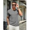 imageCOOFANDY Mens T Shirts Short Sleeve Soft Crew Neck Lightweight Tee Shirts Casual Summer Basic TopsW BlackGrey 2 Pack