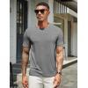 imageCOOFANDY Mens T Shirts Short Sleeve Soft Crew Neck Lightweight Tee Shirts Casual Summer Basic TopsW BlackGrey 2 Pack