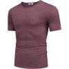 imageCOOFANDY Mens T Shirts Short Sleeve Soft Crew Neck Lightweight Tee Shirts Casual Summer Basic TopsWine Red