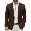 imageCOOFANDY Mens Casual Blazer Regular Fit Lightweight Two Button Sport Coat Suit JacketBrown