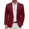 imageCOOFANDY Mens Casual Blazer Regular Fit Lightweight Two Button Sport Coat Suit JacketWine Red