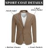 imageCOOFANDY Mens Casual Blazer Sport Coat Lightweight Business Two Button Suit Jackets with PocketsBrown