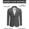 imageCOOFANDY Mens Casual Blazer Sport Coat Lightweight Business Two Button Suit Jackets with PocketsDark Grey