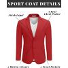 imageCOOFANDY Mens Casual Blazer Sport Coat Lightweight Business Two Button Suit Jackets with PocketsDeep Red