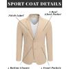 imageCOOFANDY Mens Casual Blazer Sport Coat Lightweight Business Two Button Suit Jackets with PocketsKhaki